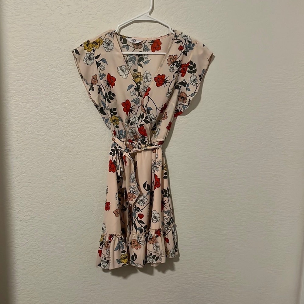 Ok Cupid Pink Floral Print Mini Dress